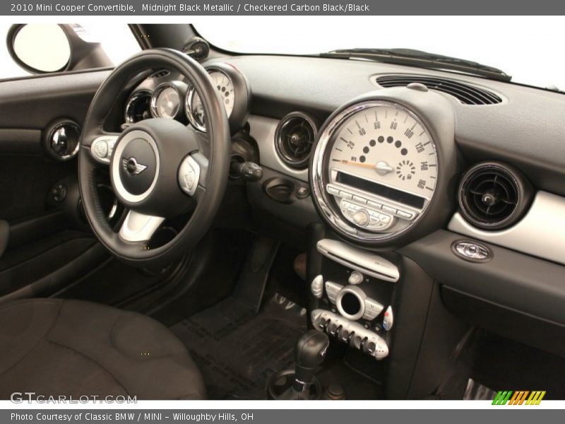 Midnight Black Metallic / Checkered Carbon Black/Black 2010 Mini Cooper Convertible