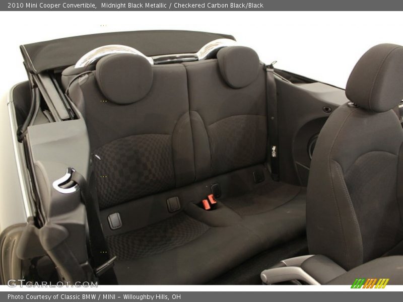 Midnight Black Metallic / Checkered Carbon Black/Black 2010 Mini Cooper Convertible