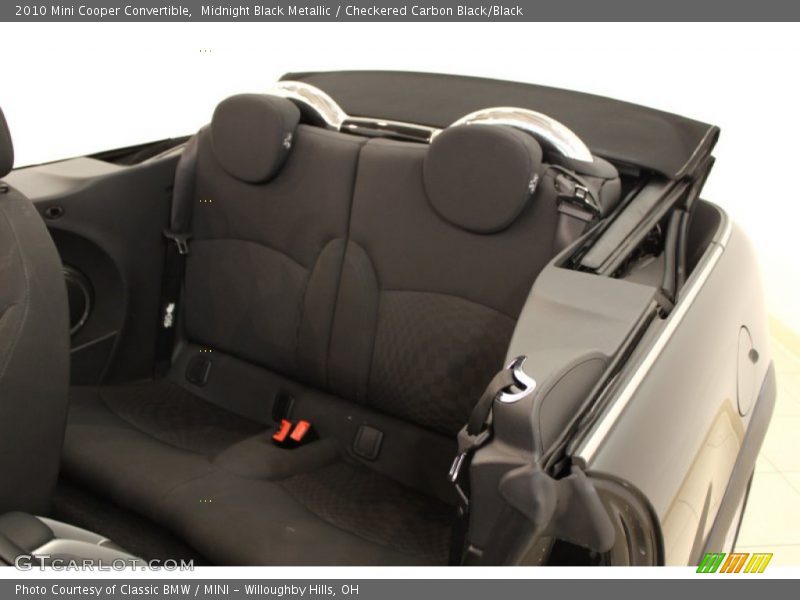 Midnight Black Metallic / Checkered Carbon Black/Black 2010 Mini Cooper Convertible