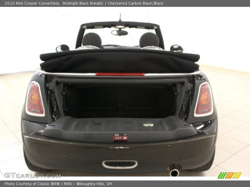 Midnight Black Metallic / Checkered Carbon Black/Black 2010 Mini Cooper Convertible
