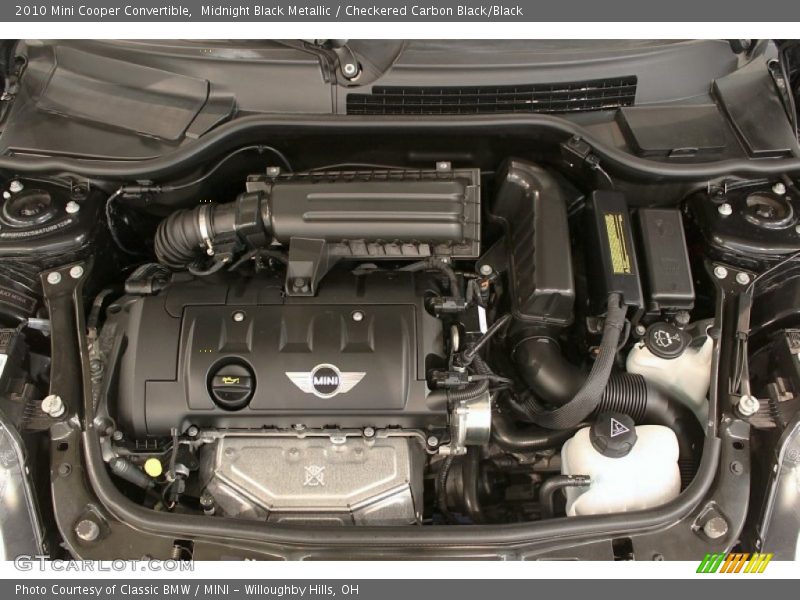 Midnight Black Metallic / Checkered Carbon Black/Black 2010 Mini Cooper Convertible