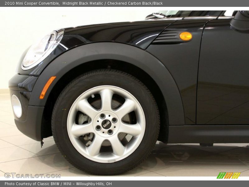 Midnight Black Metallic / Checkered Carbon Black/Black 2010 Mini Cooper Convertible
