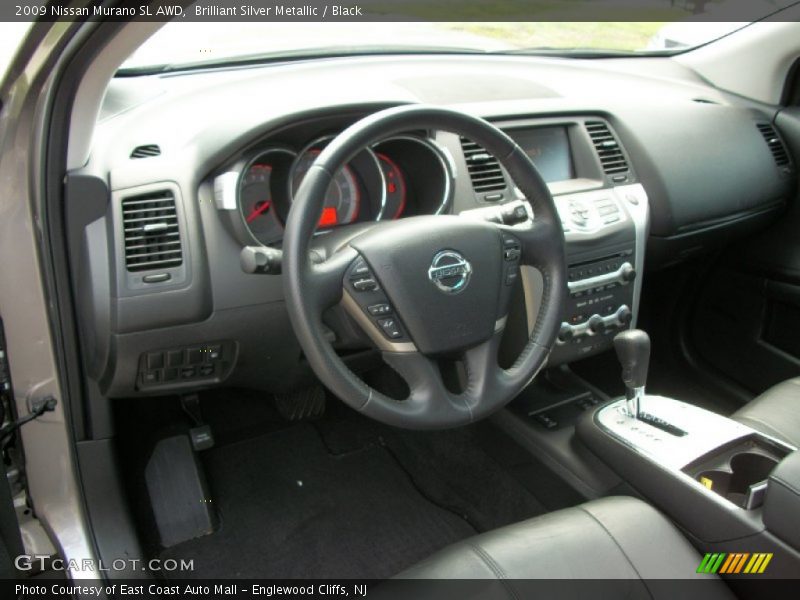Brilliant Silver Metallic / Black 2009 Nissan Murano SL AWD