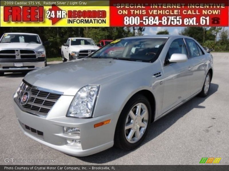 Radiant Silver / Light Gray 2009 Cadillac STS V6