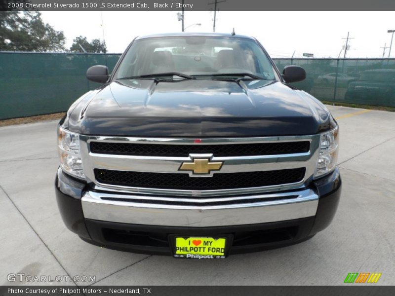 Black / Ebony 2008 Chevrolet Silverado 1500 LS Extended Cab