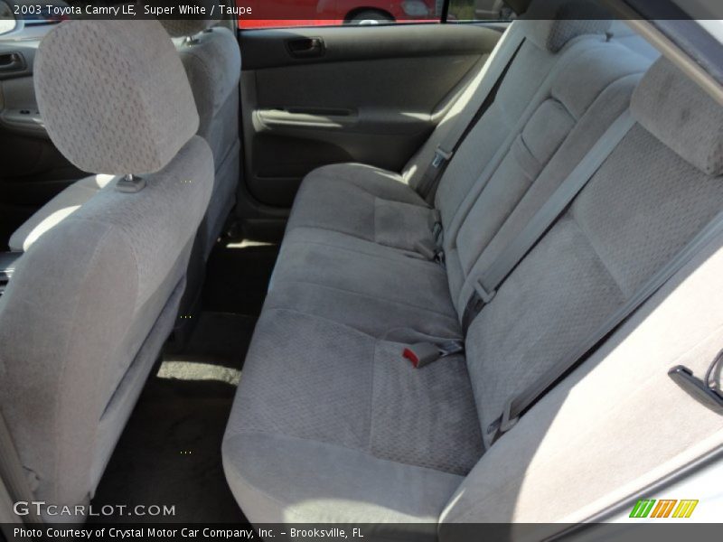 Super White / Taupe 2003 Toyota Camry LE