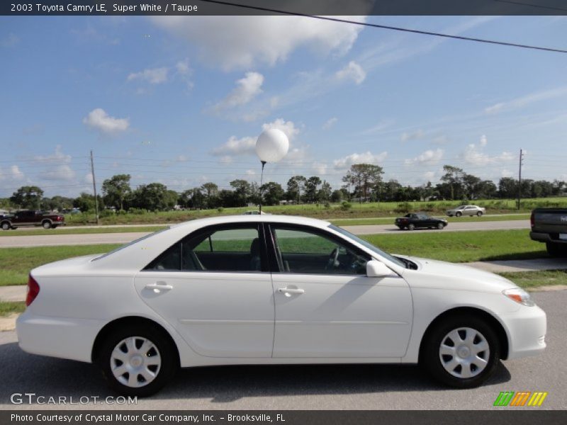 Super White / Taupe 2003 Toyota Camry LE