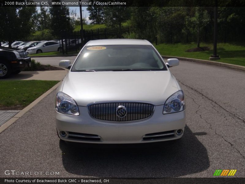 White Diamond Tricoat / Cocoa/Cashmere 2008 Buick Lucerne CXS