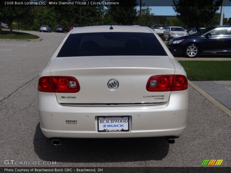 White Diamond Tricoat / Cocoa/Cashmere 2008 Buick Lucerne CXS