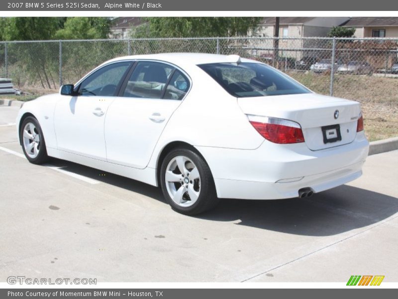 Alpine White / Black 2007 BMW 5 Series 525i Sedan