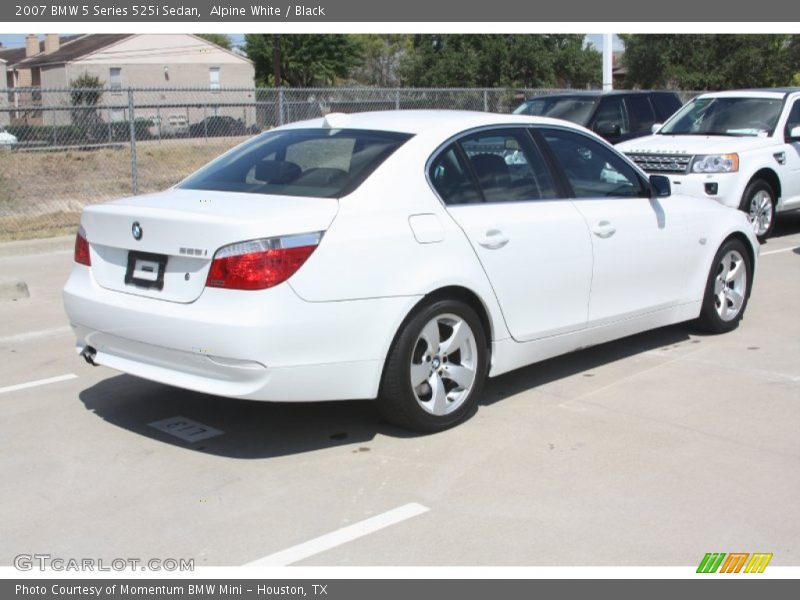 Alpine White / Black 2007 BMW 5 Series 525i Sedan