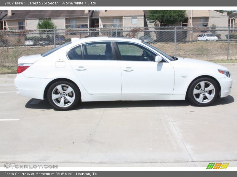 Alpine White / Black 2007 BMW 5 Series 525i Sedan
