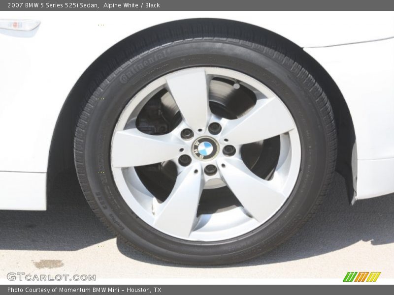 Alpine White / Black 2007 BMW 5 Series 525i Sedan