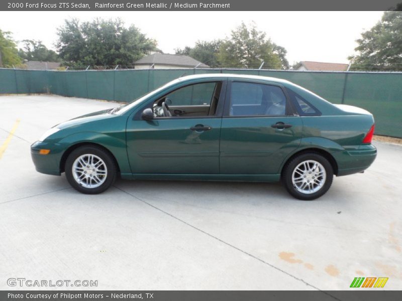 Rainforest Green Metallic / Medium Parchment 2000 Ford Focus ZTS Sedan