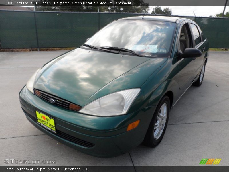 Rainforest Green Metallic / Medium Parchment 2000 Ford Focus ZTS Sedan