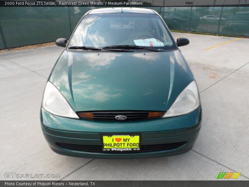Rainforest Green Metallic / Medium Parchment 2000 Ford Focus ZTS Sedan