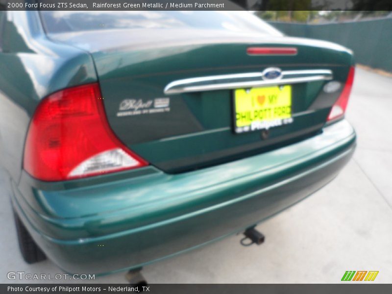 Rainforest Green Metallic / Medium Parchment 2000 Ford Focus ZTS Sedan