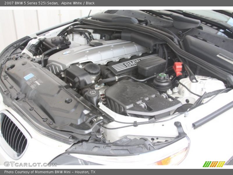 Alpine White / Black 2007 BMW 5 Series 525i Sedan