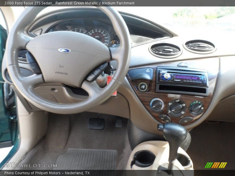 Rainforest Green Metallic / Medium Parchment 2000 Ford Focus ZTS Sedan