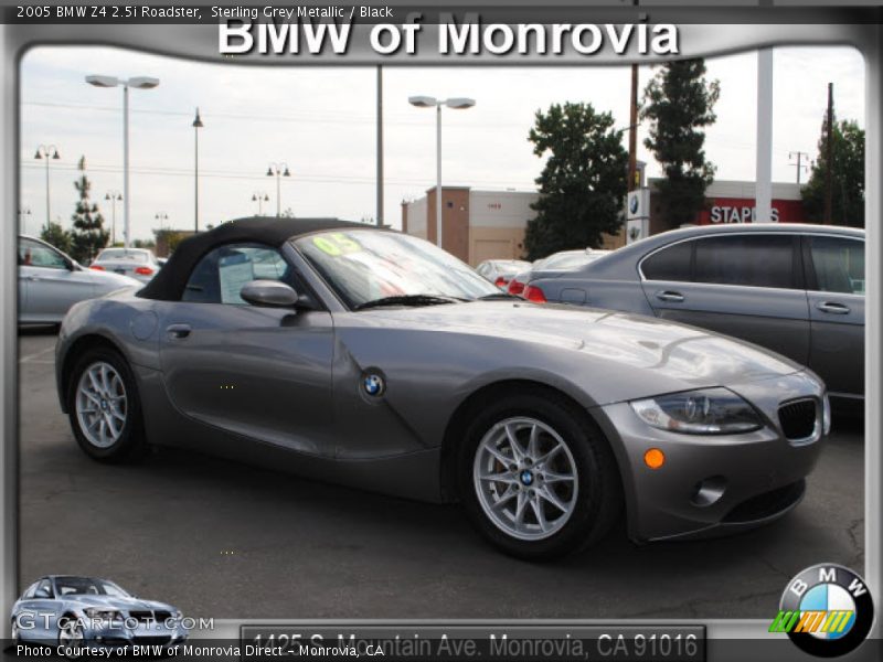 Sterling Grey Metallic / Black 2005 BMW Z4 2.5i Roadster