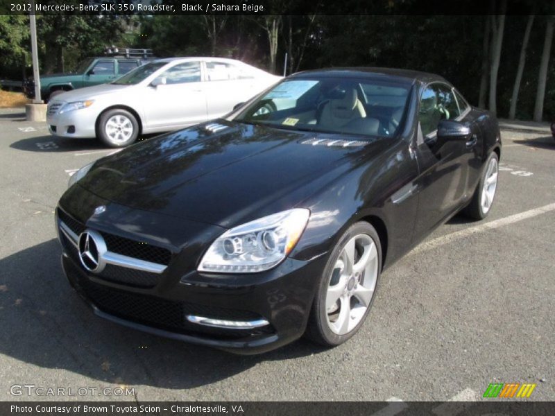 Black / Sahara Beige 2012 Mercedes-Benz SLK 350 Roadster