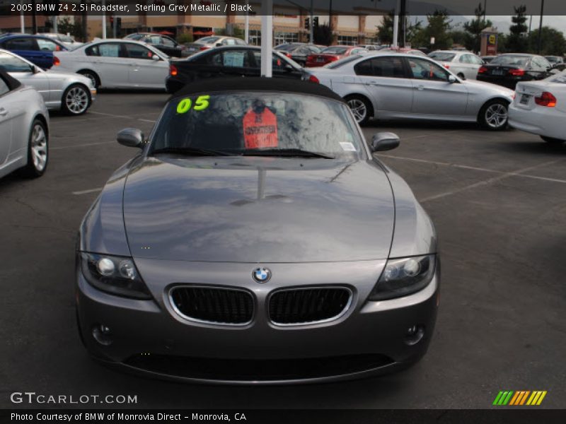 Sterling Grey Metallic / Black 2005 BMW Z4 2.5i Roadster