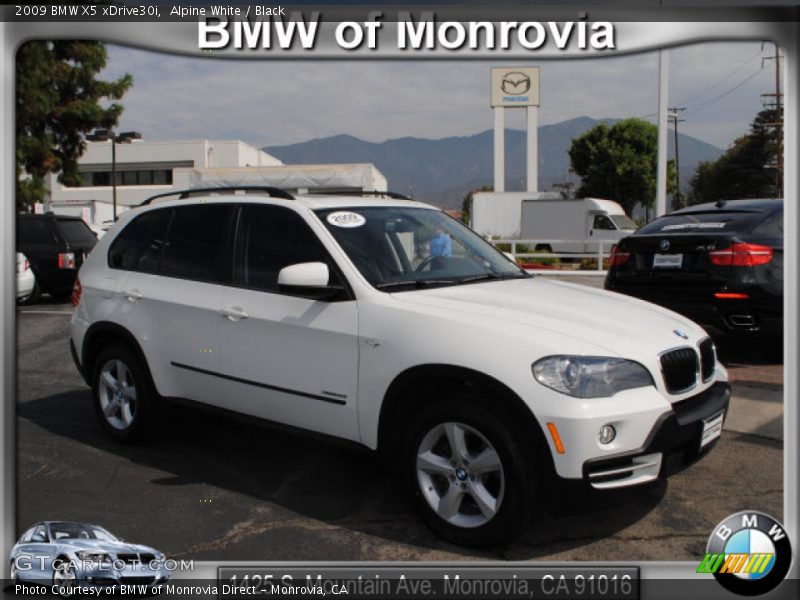 Alpine White / Black 2009 BMW X5 xDrive30i