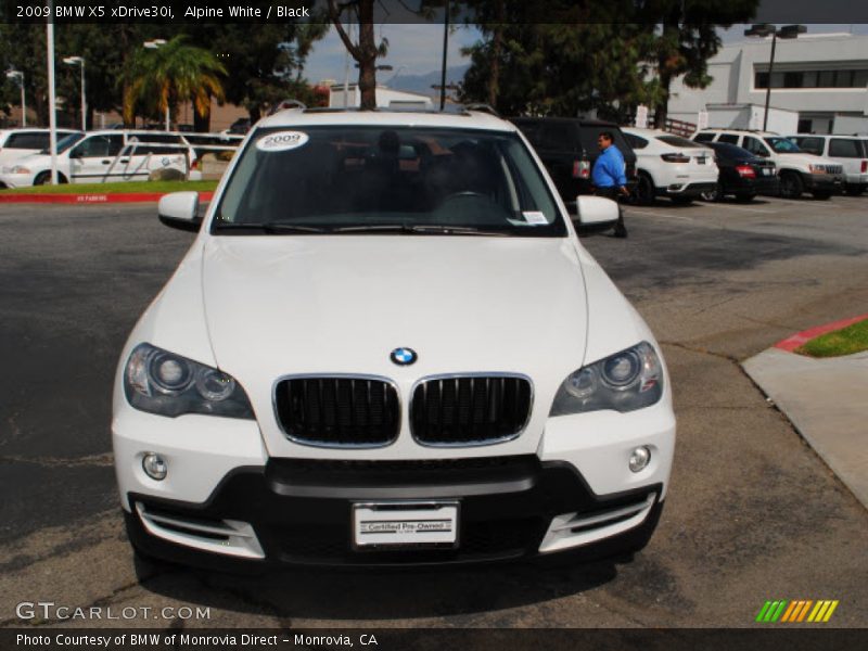 Alpine White / Black 2009 BMW X5 xDrive30i