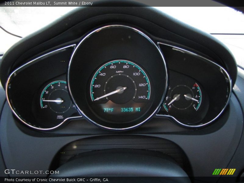 Summit White / Ebony 2011 Chevrolet Malibu LT