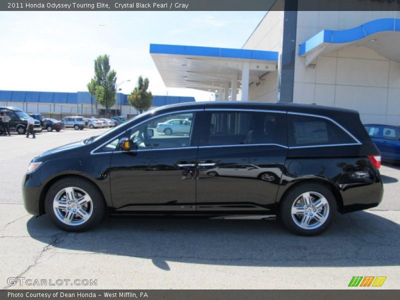 Crystal Black Pearl / Gray 2011 Honda Odyssey Touring Elite