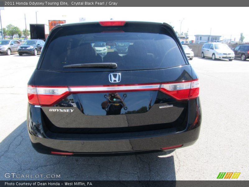Crystal Black Pearl / Gray 2011 Honda Odyssey Touring Elite