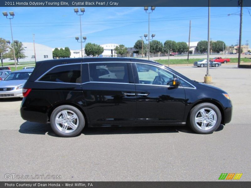 Crystal Black Pearl / Gray 2011 Honda Odyssey Touring Elite