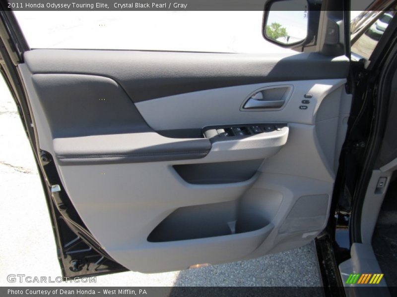 Crystal Black Pearl / Gray 2011 Honda Odyssey Touring Elite