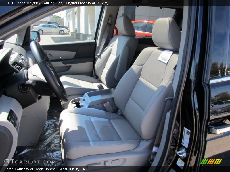 Crystal Black Pearl / Gray 2011 Honda Odyssey Touring Elite