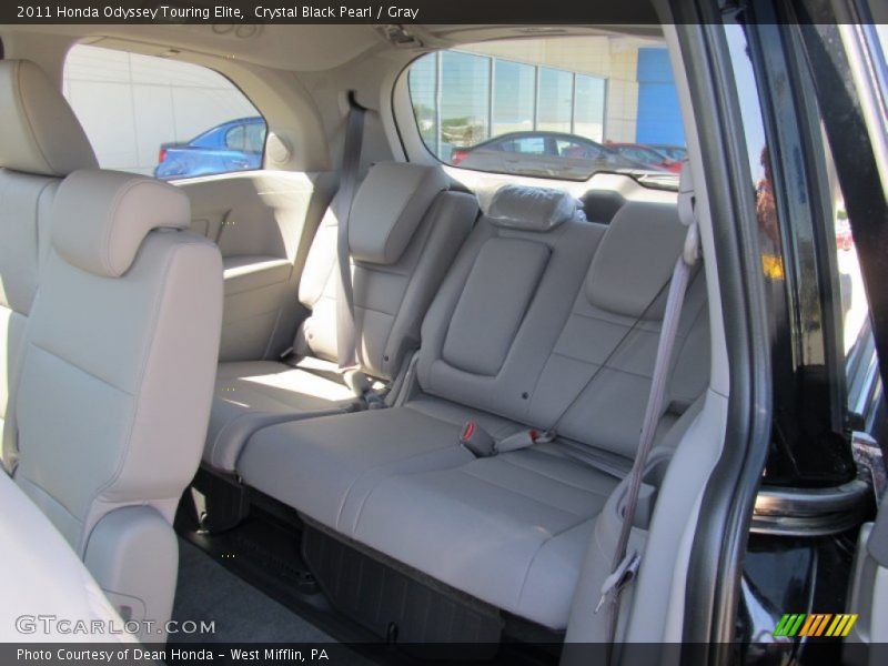 Crystal Black Pearl / Gray 2011 Honda Odyssey Touring Elite