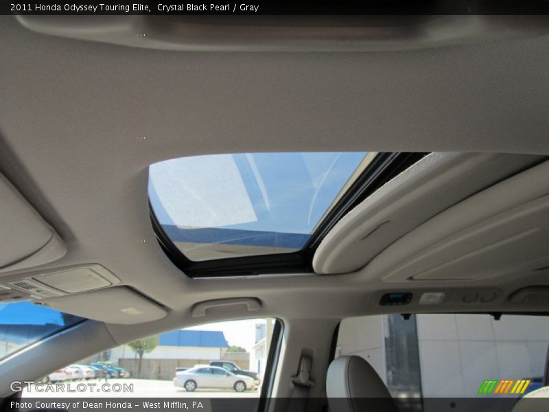Crystal Black Pearl / Gray 2011 Honda Odyssey Touring Elite