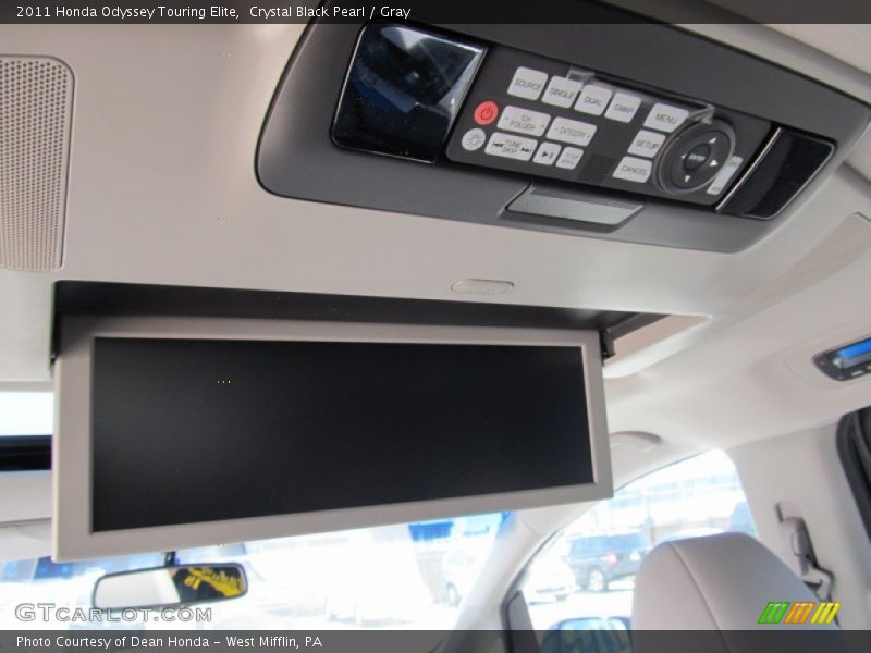Crystal Black Pearl / Gray 2011 Honda Odyssey Touring Elite