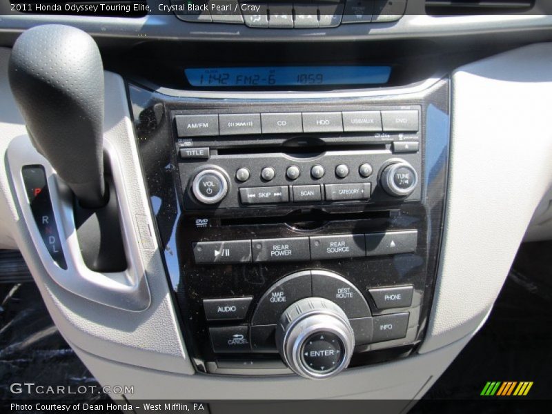 Crystal Black Pearl / Gray 2011 Honda Odyssey Touring Elite