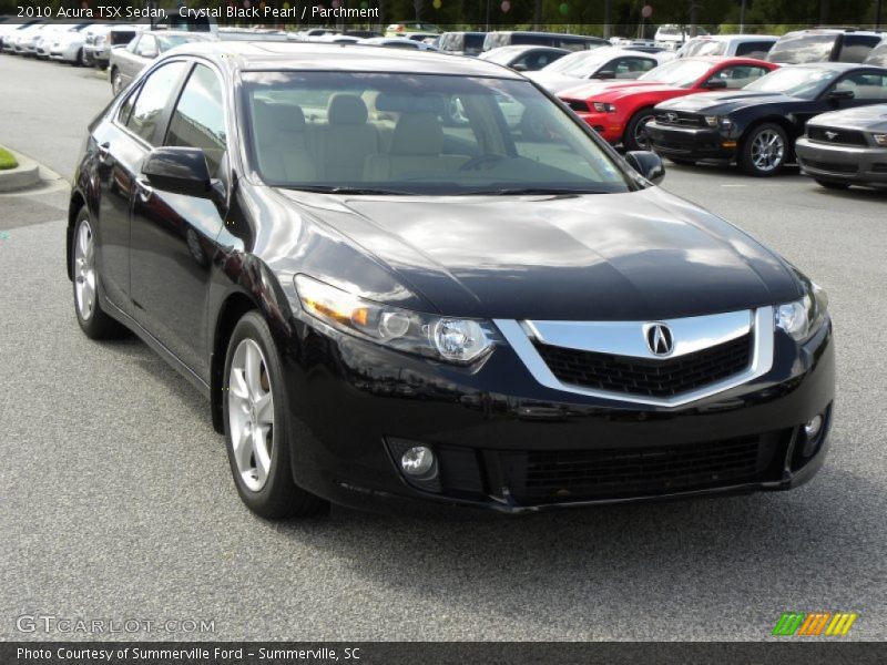 Crystal Black Pearl / Parchment 2010 Acura TSX Sedan