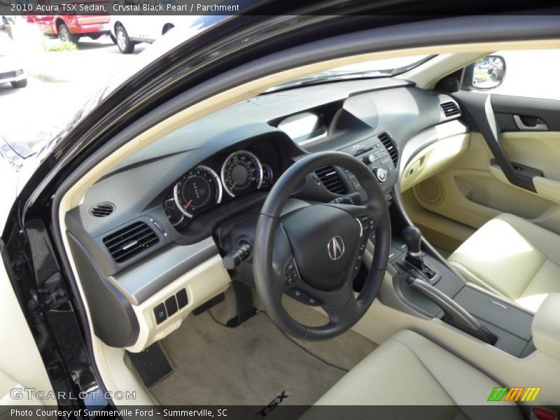 Crystal Black Pearl / Parchment 2010 Acura TSX Sedan