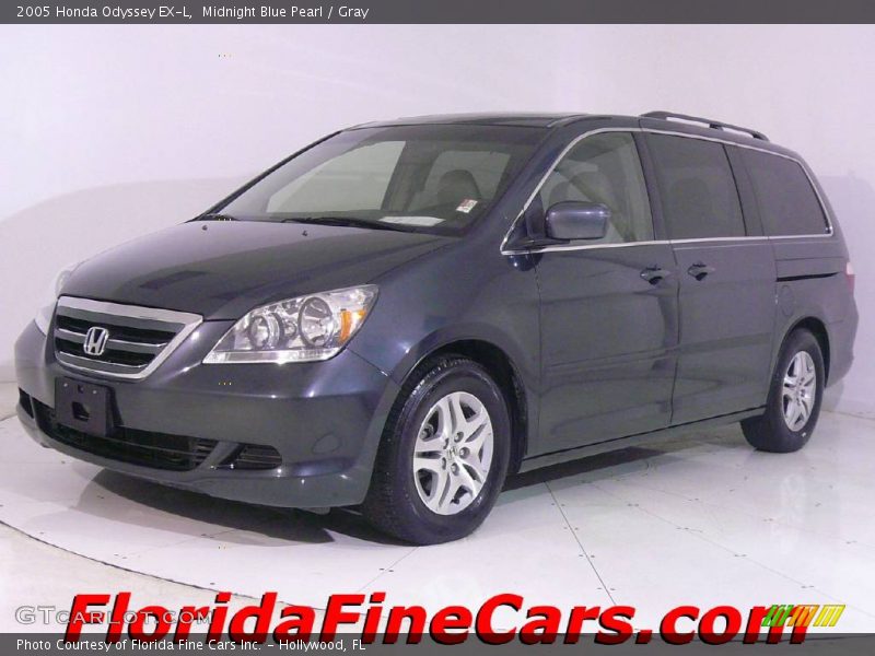 Midnight Blue Pearl / Gray 2005 Honda Odyssey EX-L