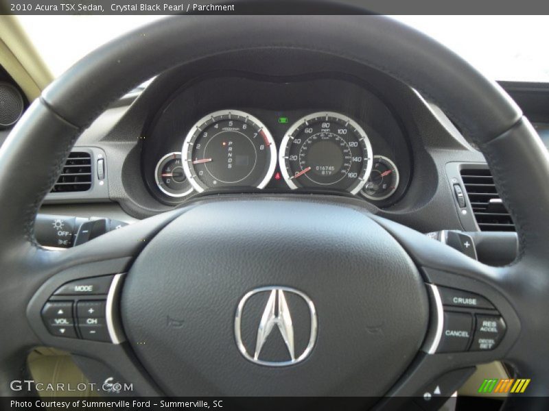 Crystal Black Pearl / Parchment 2010 Acura TSX Sedan
