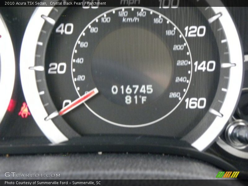 Crystal Black Pearl / Parchment 2010 Acura TSX Sedan