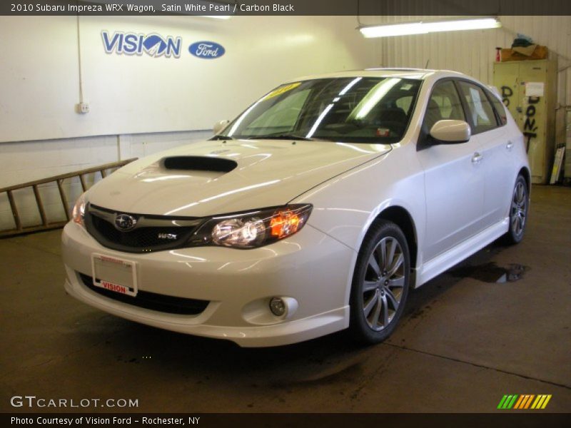 Satin White Pearl / Carbon Black 2010 Subaru Impreza WRX Wagon