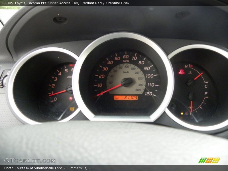 Radiant Red / Graphite Gray 2005 Toyota Tacoma PreRunner Access Cab