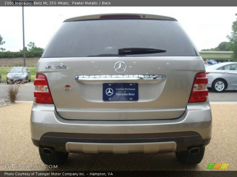 Pewter Metallic / Black 2006 Mercedes-Benz ML 350 4Matic