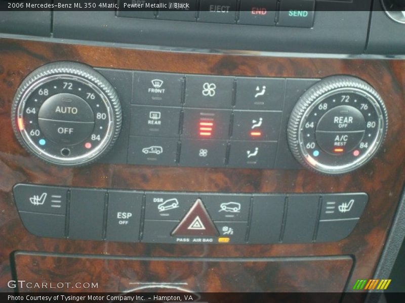 Pewter Metallic / Black 2006 Mercedes-Benz ML 350 4Matic