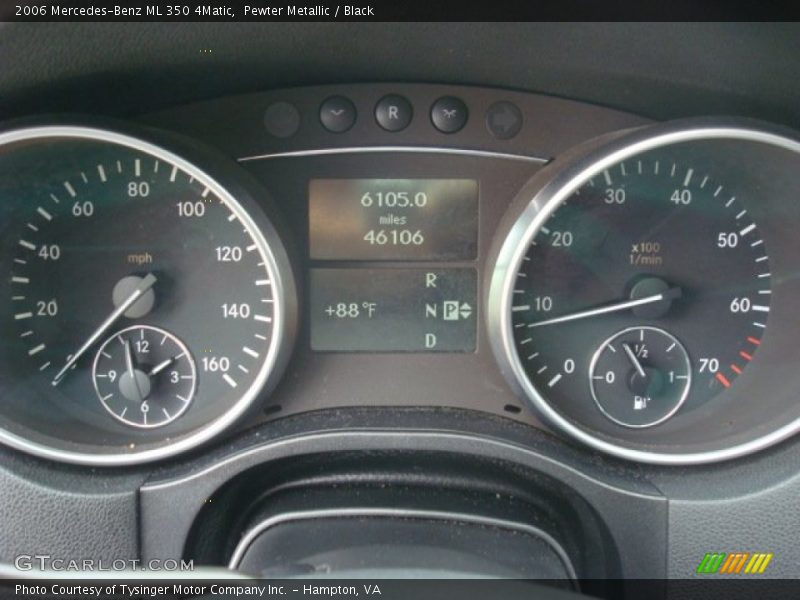 Pewter Metallic / Black 2006 Mercedes-Benz ML 350 4Matic