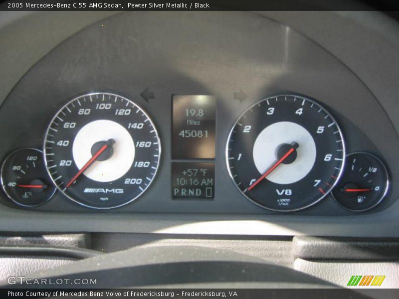 Pewter Silver Metallic / Black 2005 Mercedes-Benz C 55 AMG Sedan