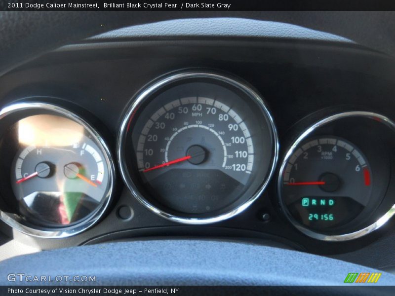 Brilliant Black Crystal Pearl / Dark Slate Gray 2011 Dodge Caliber Mainstreet